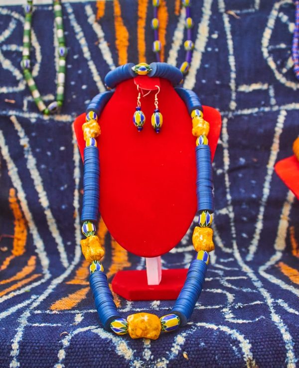 Collier & Boucles D'Oreilles Énergie Bleu-Soleil